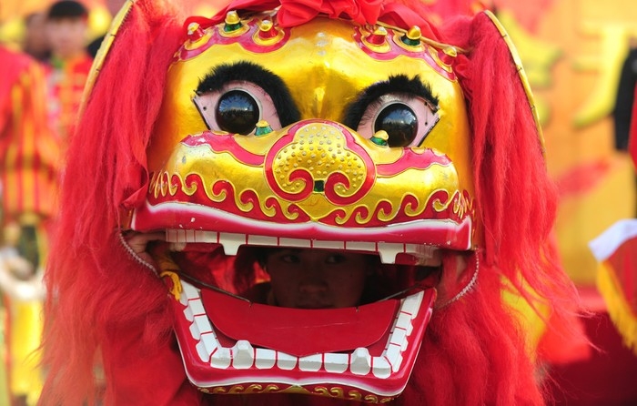 chinese new year ox mask