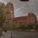 painting of liverpool anglican cathedral by kathy dereli