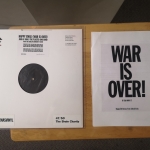war is over vinyl and letter stating war is over for christmas donation from yoko ono