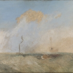 steamer and lightship a study for the fighting temeraire painting by tm turner