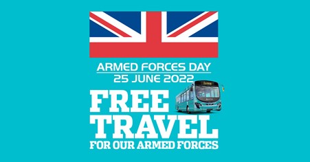 Arriva to offer free travel to the Armed Forces, Veterans and Cadets on 25th June for Armed Forces Day 2022