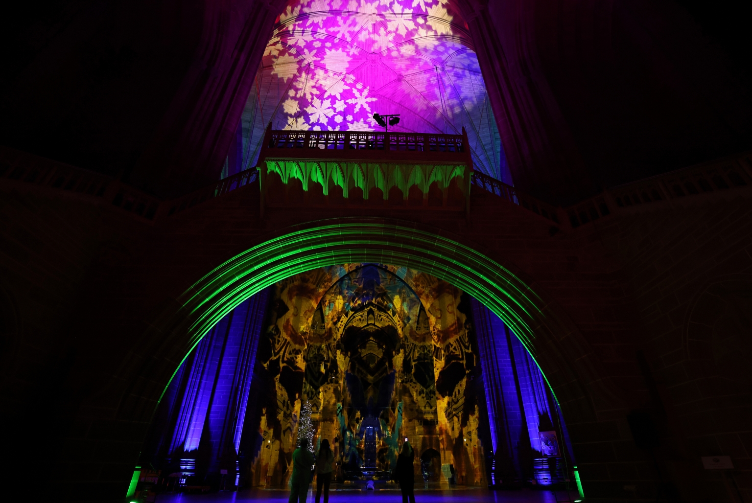 Liverpool Cathedral shines bright with spectacular light show