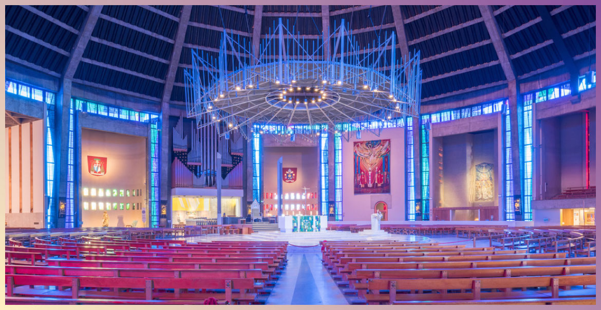 The interior of Liverpool Metropolitan Cathedral