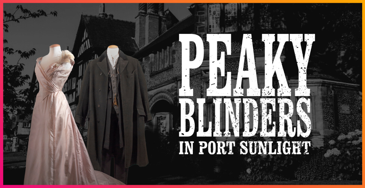 Peaky Blinders costumes with text 'PEAKY BLINDERS.'