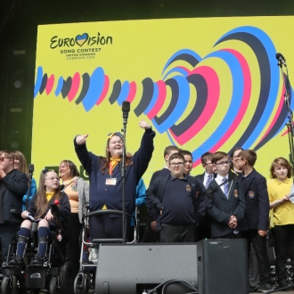Hope SEN Choir performing on the Eurovision Village stage.