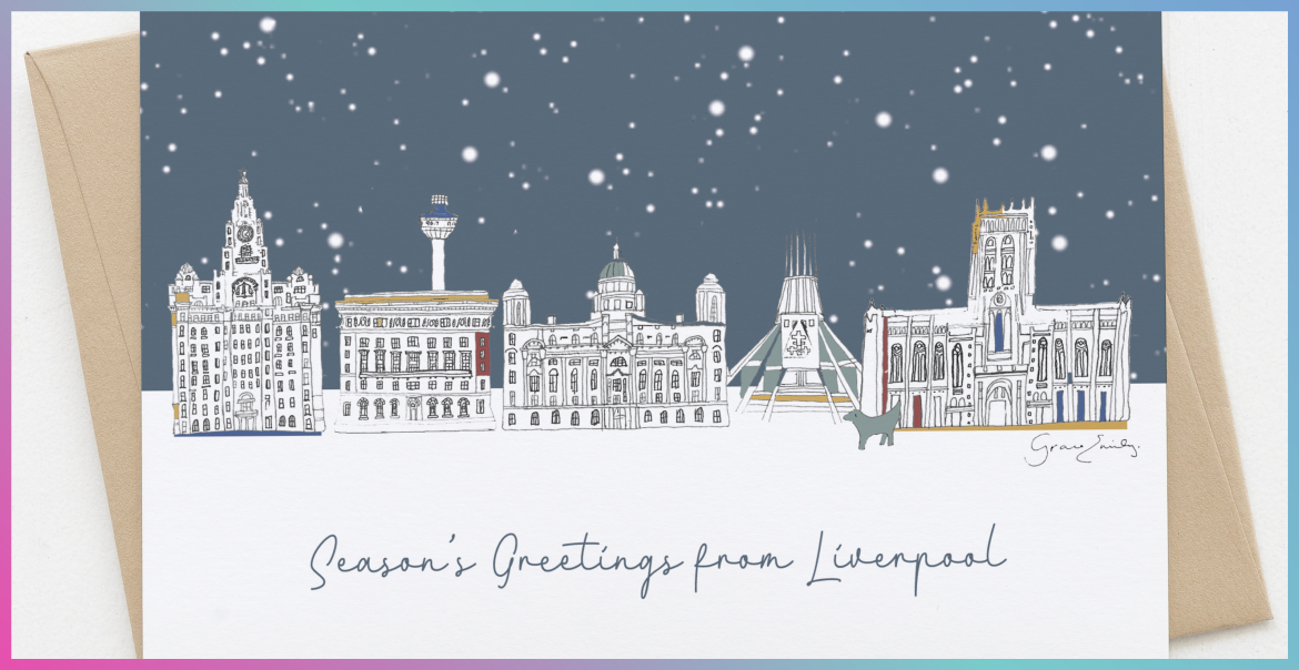 A Christmas card of Liverpool's waterfront.