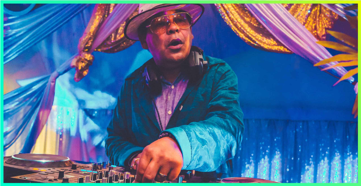 image of Craig Charles in from of a DJ Deck