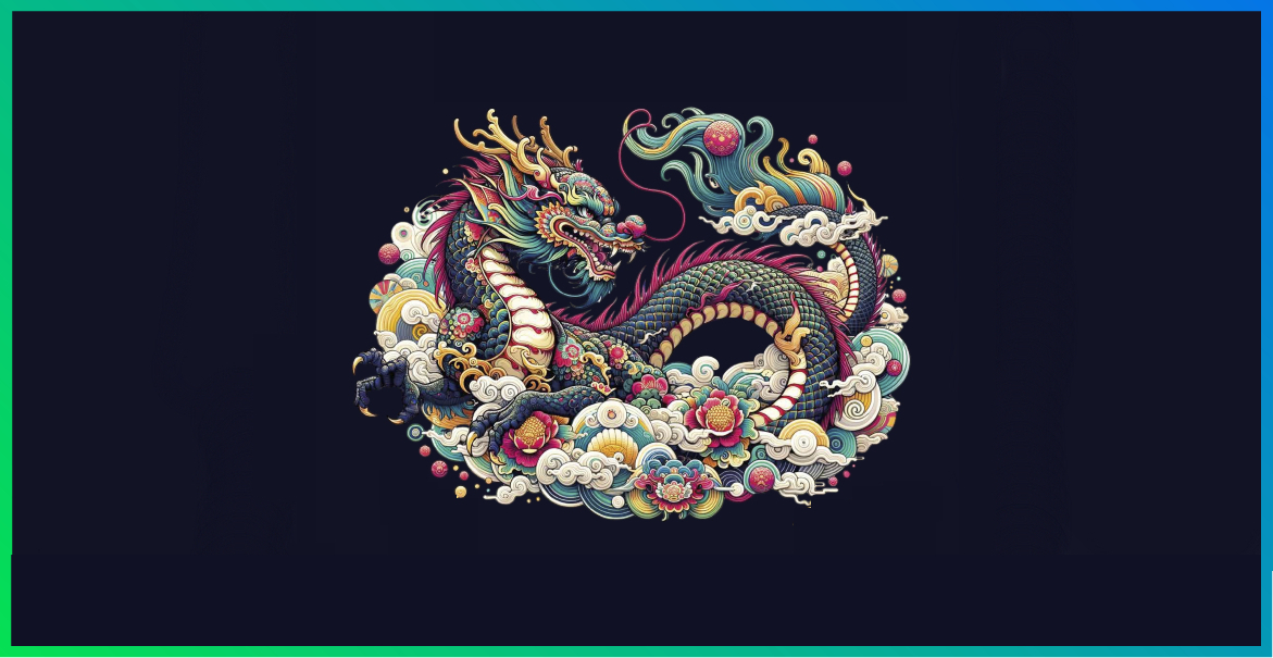 A beautifully illustrated dragon artwork for Year of the Dragon.