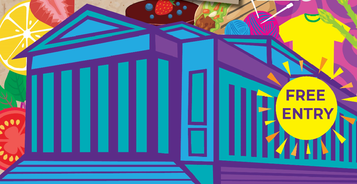 Vibrant graphic artwork of St George's Hall.