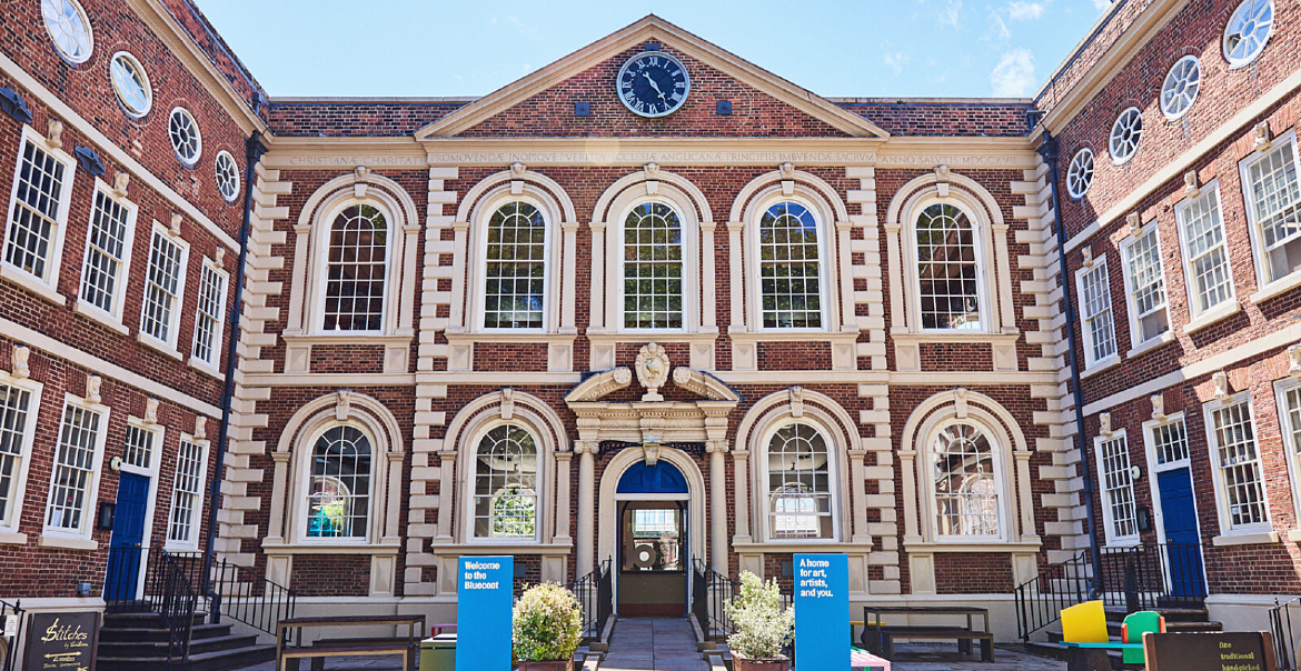 The exterior of Bluecoat, Liverpool on a sunny day