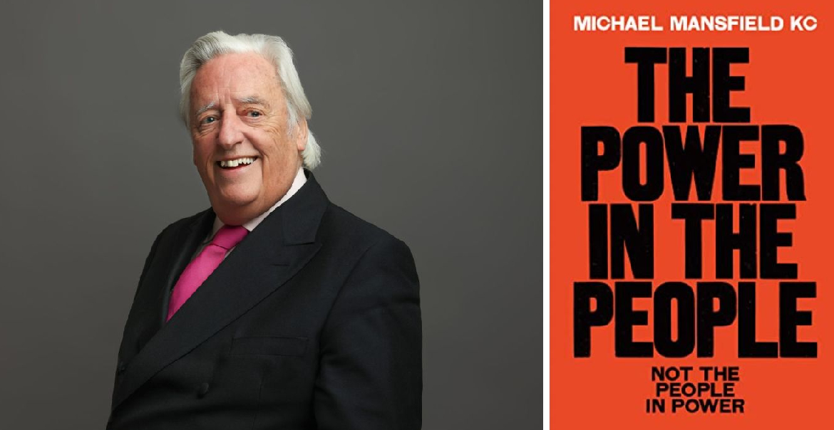 A portrait image of Michael Mansfield next to text reading 'The Power to the People'.