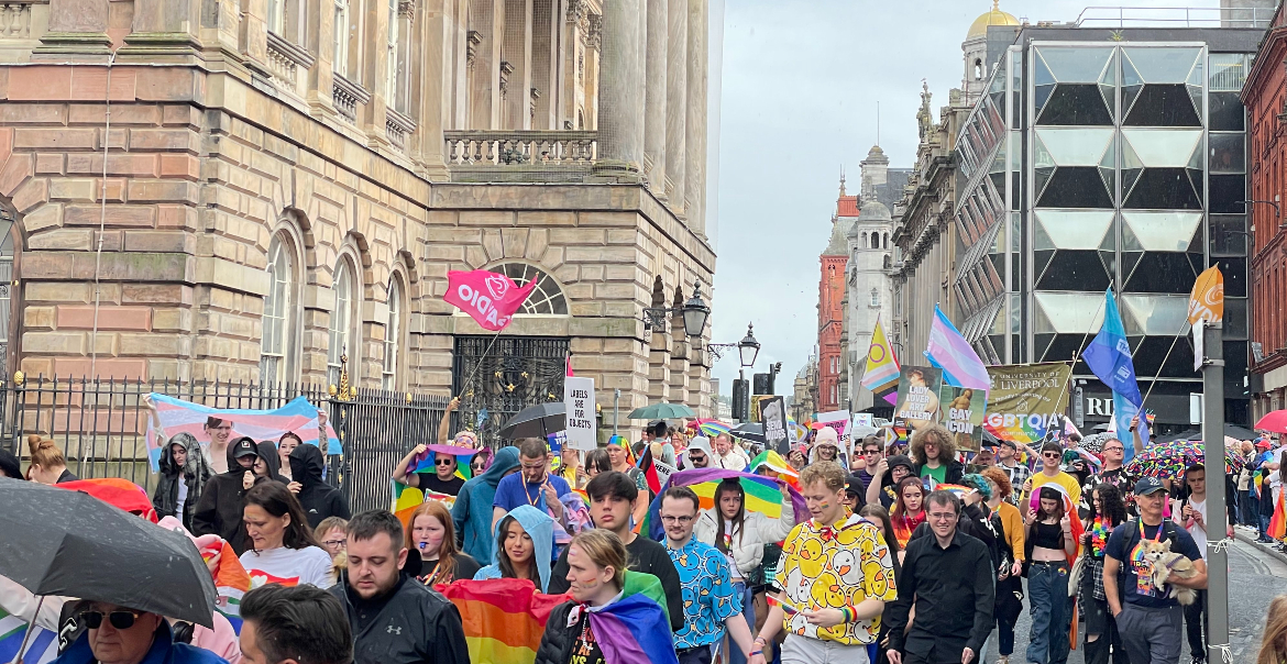 An image of March with Pride in Liverpool