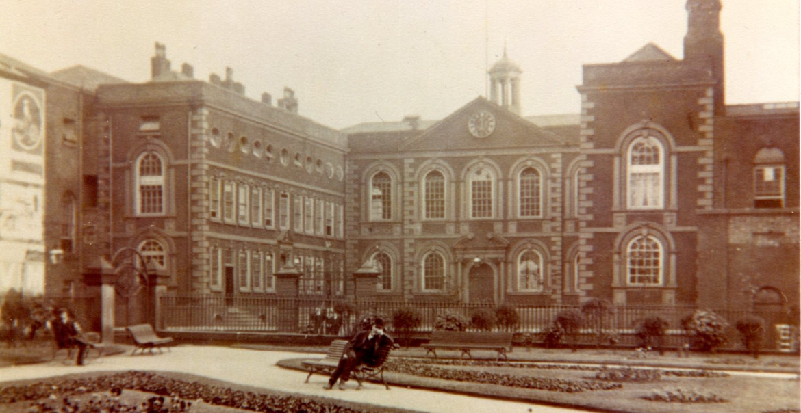 An old photograph of the Bluecoat in Liverpool