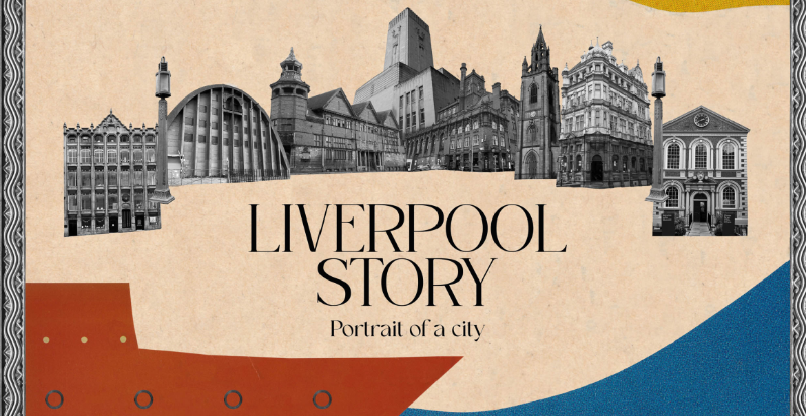 Illustration of Liverpool city centre skyline.